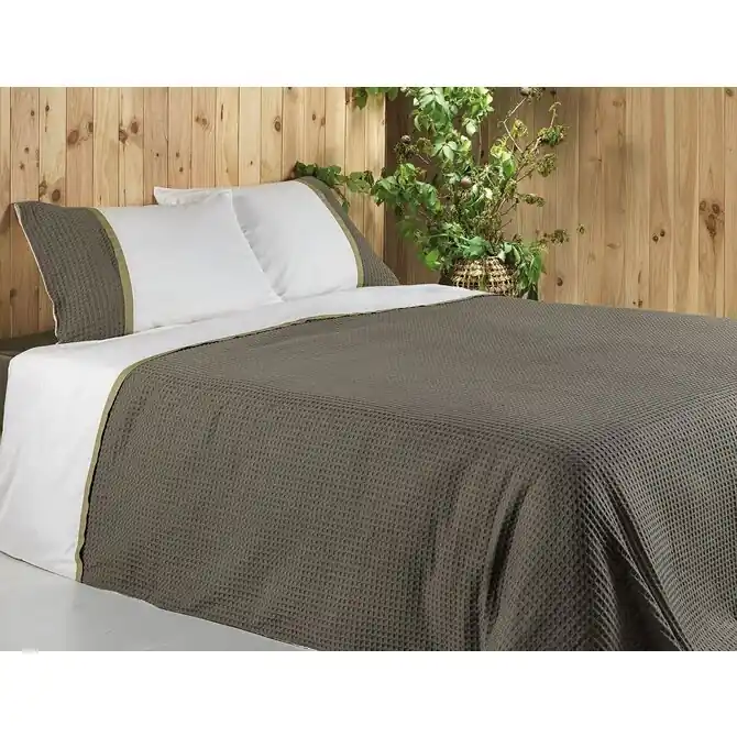 Topkwaliteit Dommelin  Dekbedovertrek Bari Percal 200tc Leem-Brons 240x200/220 cm