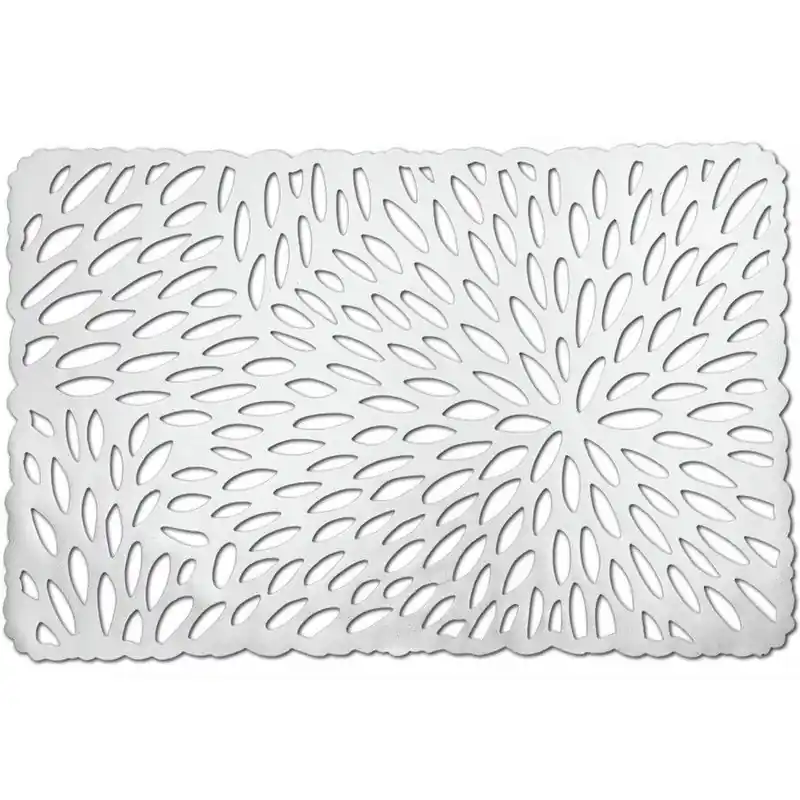Express Levering 4x Rechthoekige onderleggers/placemats voor borden zilver 29 x 44 cm - Placemats
